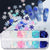 Nail Art Sticker 3D  Teenitor Nail Art Decoration  Holographic Nail Art Glitter Flakes Butterfly Heart Star Maple Leaf Nail Sequins and Nail Art Flower Slices  for DIY Face Nail Design Decoration