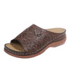 Vanccy Leather Embroidery Women Sandals