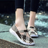Casual Lightweight Fashion Sneakers Comfortable Non-Slip Adjustable Breathable Walking Lightweight Working Nurse Woven Shoes