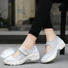 Plus Size Ladies Mesh Thick Bottom Air Cushion Shaking Shoes Heightening Socks Comfortable Casual Mom Shoes Women's Shoes