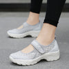 Plus Size Ladies Mesh Thick Bottom Air Cushion Shaking Shoes Heightening Socks Comfortable Casual Mom Shoes Women's Shoes