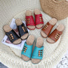 Wedge Heel Slip On Open Toe Mules Sandals