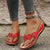 Vanccy Women Summer New PU Sewing Thong Sandals