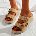 Summer women's sandals retro style wedge heel soft bottom
