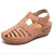 Vanccy - Soft PU Leather Closed Toe Vintage Anti-Slip Sandals