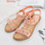 Vanccy Bohemian Colored Pearls Comfortable Flat Sandals