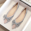vanccy RhinestoneCasual Comfort Dressy Flats For Wedding Bling Diamonds Bridal Shoes