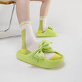 Bow-Knot Summer Massage Beach Slippers for Women and Men Non Slip Quick Drying Shower Slides Bathroom Sandals | Ultra Cushion | Thick Sole