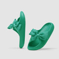 Bow-Knot Summer Massage Beach Slippers for Women and Men Non Slip Quick Drying Shower Slides Bathroom Sandals | Ultra Cushion | Thick Sole