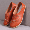 Women's Sneakers Summer Fashion Casual Shoes Slip-On Small Hole Breathable Leather Sewing Falt Shoes For Women Zapatos