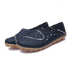 Women's Sneakers Summer Fashion Casual Shoes Slip-On Small Hole Breathable Leather Sewing Falt Shoes For Women Zapatos