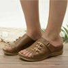 Wedge Heel Slip On Open Toe Mules Sandals