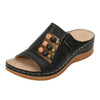 Wedge Heel Slip On Open Toe Mules Sandals