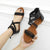 Vanccy Roman Casual Flat Strappy Ankle Sandals