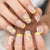 Yellow Top French Lemon Pattern Press On Nail Tips Short Squoval Full Cover Manicure Fake Nails Cute Charms Fingernails With Tab