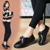 Casual Genuine Leather Flats Ladies Lace Up Fashion Slip On Driving Shoes
