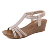 Vanccy slope heel women sandals summer new national style