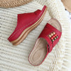 Wedge Heel Slip On Open Toe Mules Sandals