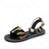 New Summer Women Beaded Pearly Sandals Slippers Shoes Ladies Flats Sandals Flip Flop Casual Flat Slingback Sandals Shoes