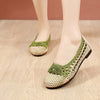 Vanccy Summer Fashion Casual Mesh Lofaers Hollow Breathable WeavingMom Shoes