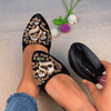 vanccy Rhinestone Flats Casual Comfort Dressy Flats For Wedding Fox Slippers CF302