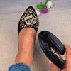 vanccy Rhinestone Flats Casual Comfort Dressy Flats For Wedding Fox Slippers CF302